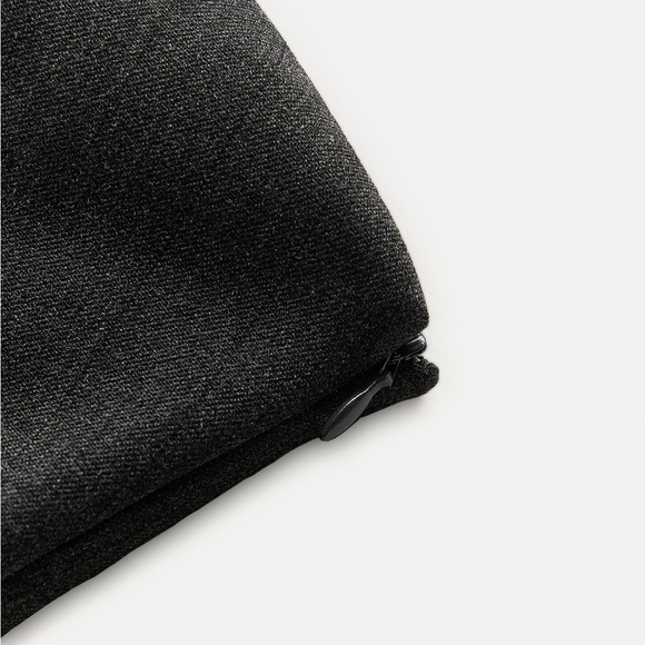 NEW Zara Strapless Charcoal Grey Pinstriped Suit Dress Size S - Picture 9 of 16